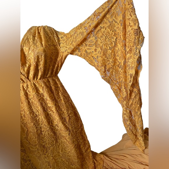 Lace Chiffon Maternity Photoshoot Dress - Picture 10 of 10